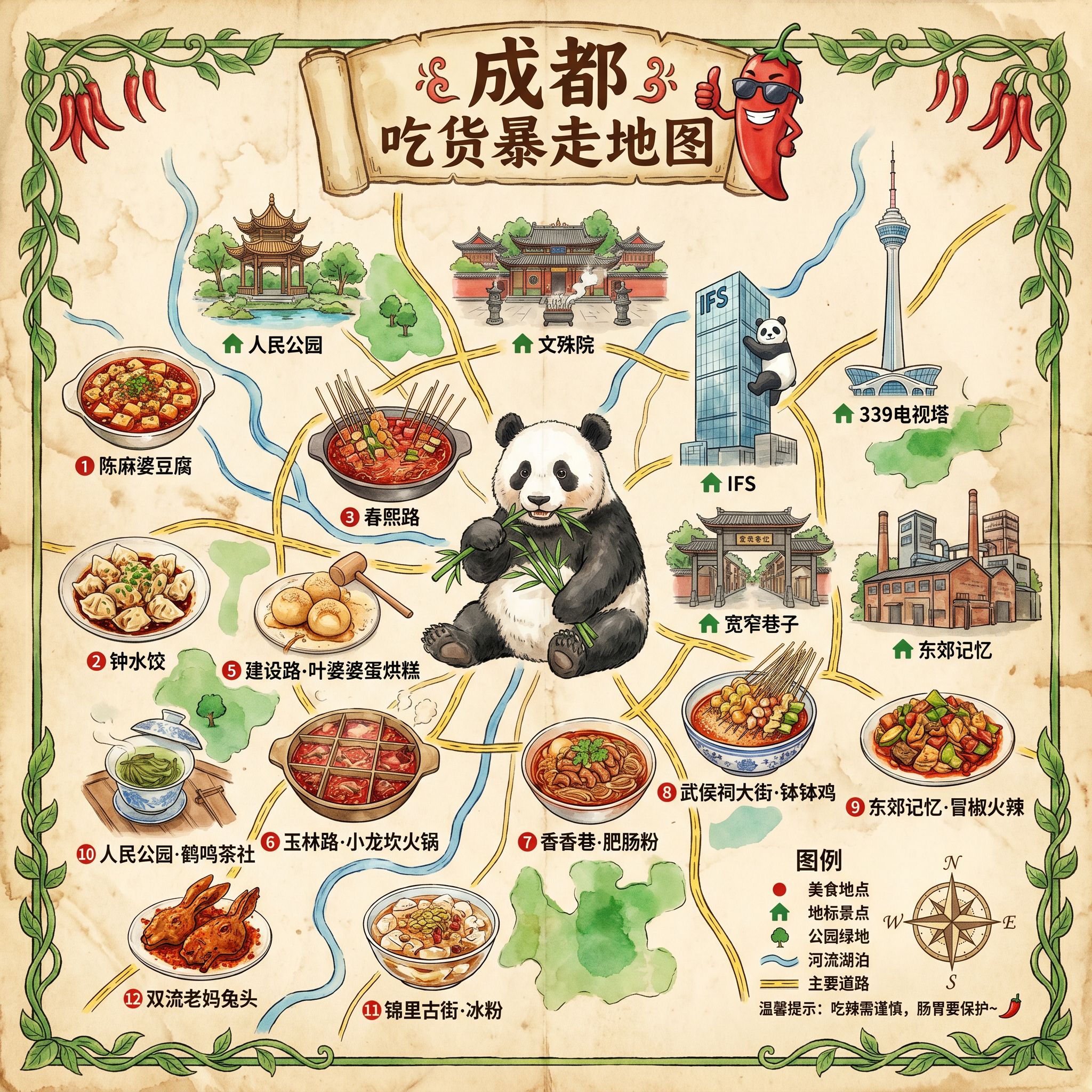 Illustrated City Food Map generated with Nano Banana Pro